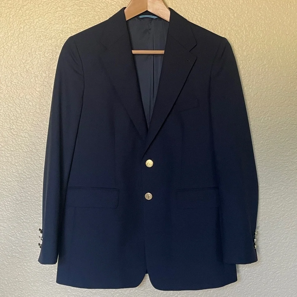 Boys Vineyard Vines 100% Wool Navy Blazer Size 18 - Picture 1 of 4